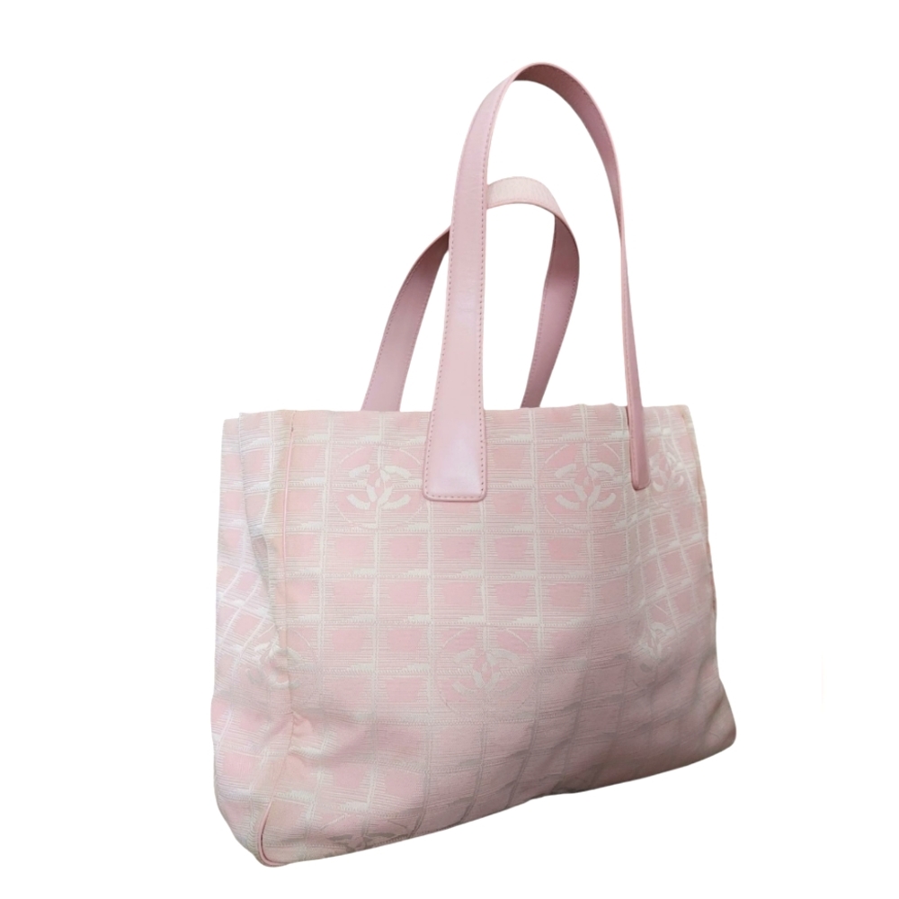 Chanel Pink Nylon CC Travel Ligne Tote Bag - Picture 15 of 16